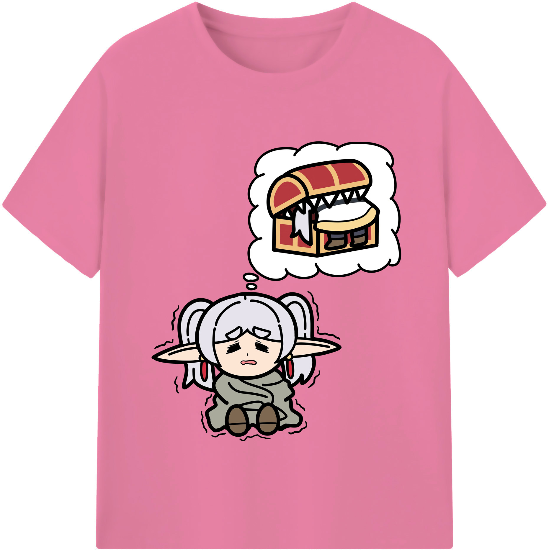 （画像用） 葬送のフリーレン Frieren 綿100％半袖Tシャツ（フロントプリント）
